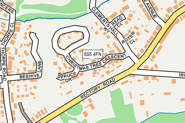 SS5 4FN map - OS OpenMap – Local (Ordnance Survey)