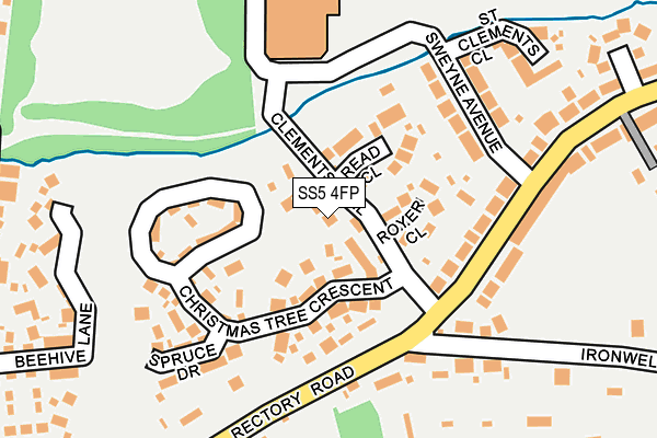 SS5 4FP map - OS OpenMap – Local (Ordnance Survey)