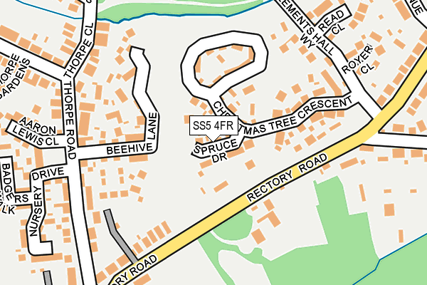 SS5 4FR map - OS OpenMap – Local (Ordnance Survey)