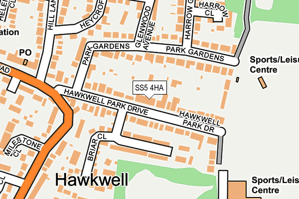 SS5 4HA map - OS OpenMap – Local (Ordnance Survey)