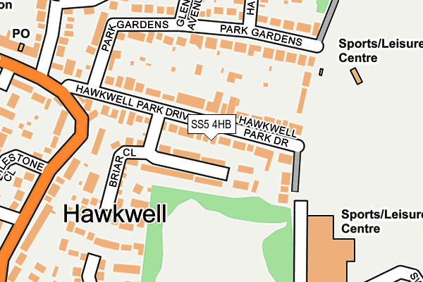 SS5 4HB map - OS OpenMap – Local (Ordnance Survey)