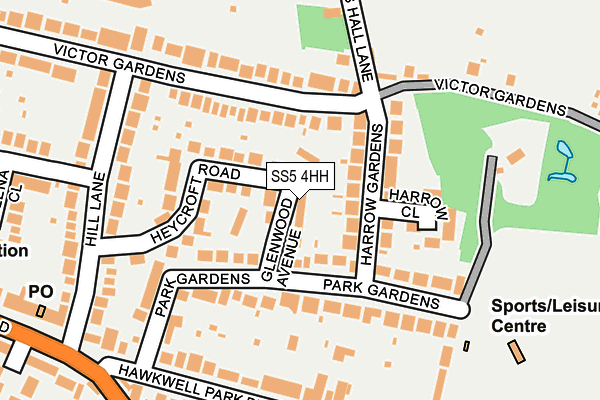 SS5 4HH map - OS OpenMap – Local (Ordnance Survey)