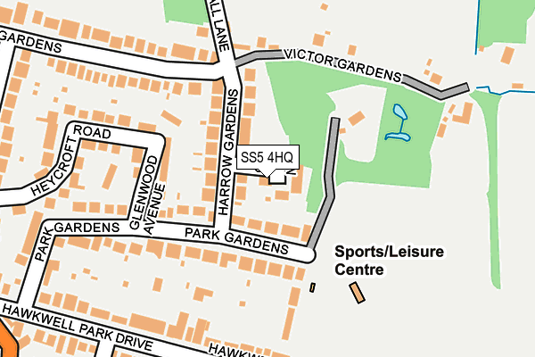 SS5 4HQ map - OS OpenMap – Local (Ordnance Survey)