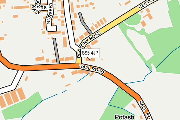 SS5 4JP map - OS OpenMap – Local (Ordnance Survey)