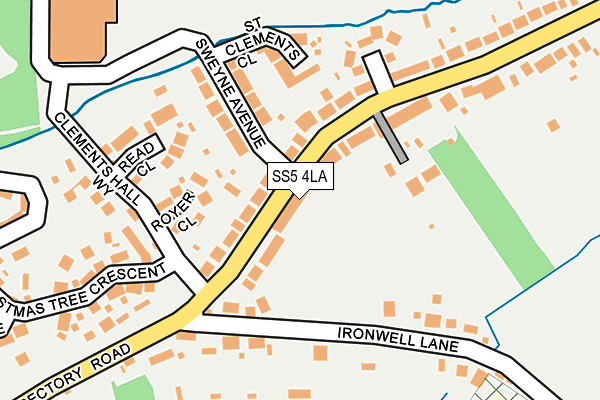 SS5 4LA map - OS OpenMap – Local (Ordnance Survey)