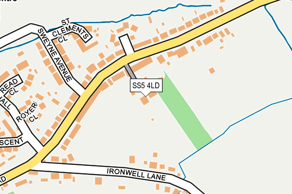 SS5 4LD map - OS OpenMap – Local (Ordnance Survey)