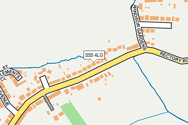 SS5 4LG map - OS OpenMap – Local (Ordnance Survey)
