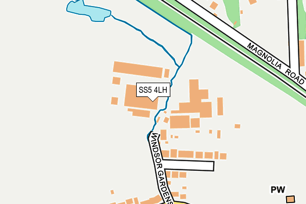SS5 4LH map - OS OpenMap – Local (Ordnance Survey)