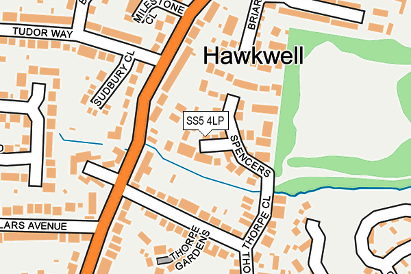 SS5 4LP map - OS OpenMap – Local (Ordnance Survey)