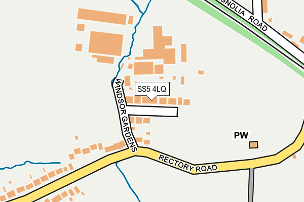 SS5 4LQ map - OS OpenMap – Local (Ordnance Survey)