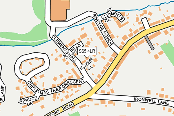 SS5 4LR map - OS OpenMap – Local (Ordnance Survey)