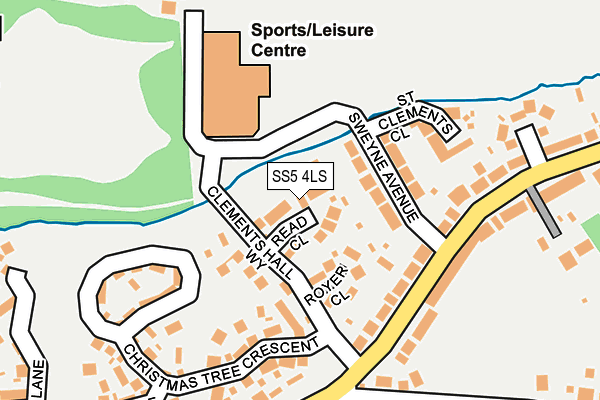 SS5 4LS map - OS OpenMap – Local (Ordnance Survey)