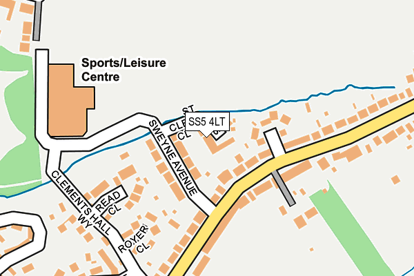 SS5 4LT map - OS OpenMap – Local (Ordnance Survey)