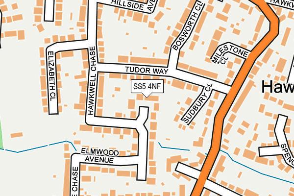 SS5 4NF map - OS OpenMap – Local (Ordnance Survey)