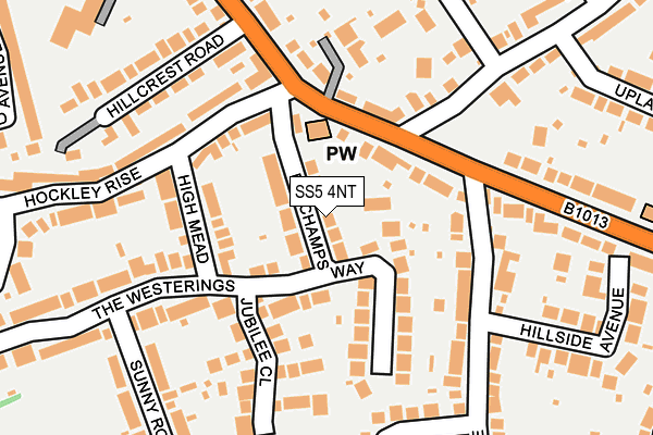 SS5 4NT map - OS OpenMap – Local (Ordnance Survey)