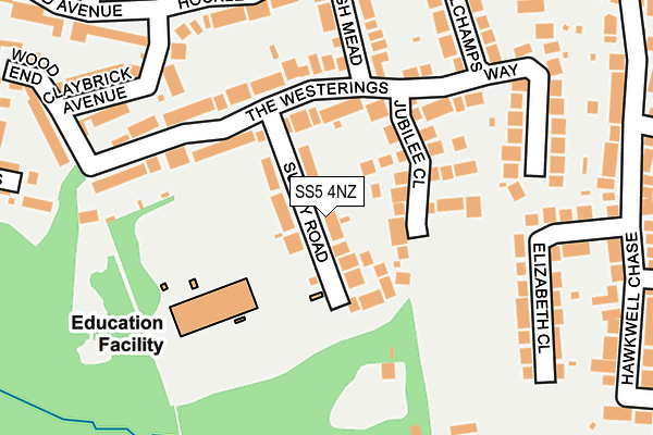 SS5 4NZ map - OS OpenMap – Local (Ordnance Survey)