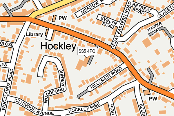 SS5 4PQ map - OS OpenMap – Local (Ordnance Survey)