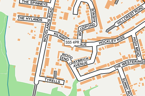 SS5 4PR map - OS OpenMap – Local (Ordnance Survey)