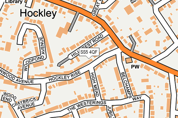 SS5 4QF map - OS OpenMap – Local (Ordnance Survey)