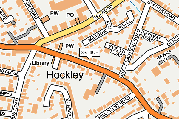 SS5 4QH map - OS OpenMap – Local (Ordnance Survey)