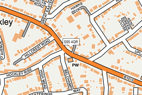 SS5 4QR map - OS OpenMap – Local (Ordnance Survey)