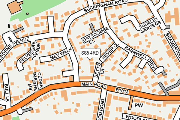 SS5 4RD map - OS OpenMap – Local (Ordnance Survey)