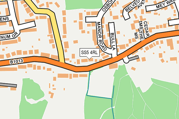 SS5 4RL map - OS OpenMap – Local (Ordnance Survey)