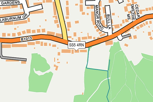 SS5 4RN map - OS OpenMap – Local (Ordnance Survey)
