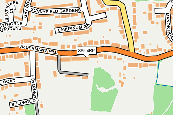 SS5 4RP map - OS OpenMap – Local (Ordnance Survey)