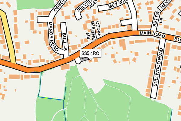 SS5 4RQ map - OS OpenMap – Local (Ordnance Survey)