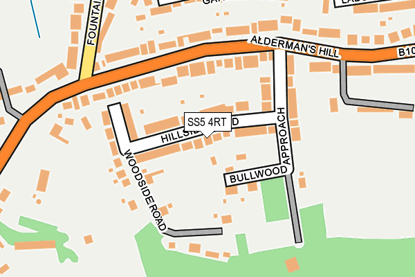 SS5 4RT map - OS OpenMap – Local (Ordnance Survey)