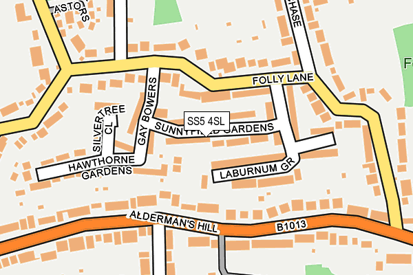 SS5 4SL map - OS OpenMap – Local (Ordnance Survey)