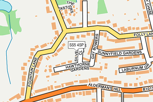 SS5 4SP map - OS OpenMap – Local (Ordnance Survey)