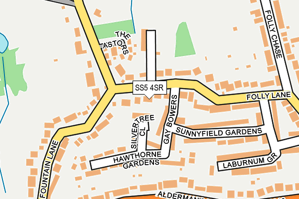 SS5 4SR map - OS OpenMap – Local (Ordnance Survey)