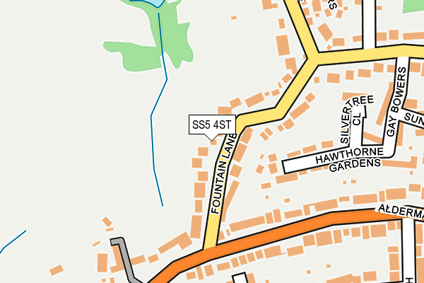 SS5 4ST map - OS OpenMap – Local (Ordnance Survey)