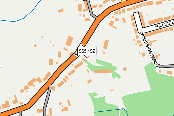 SS5 4SZ map - OS OpenMap – Local (Ordnance Survey)
