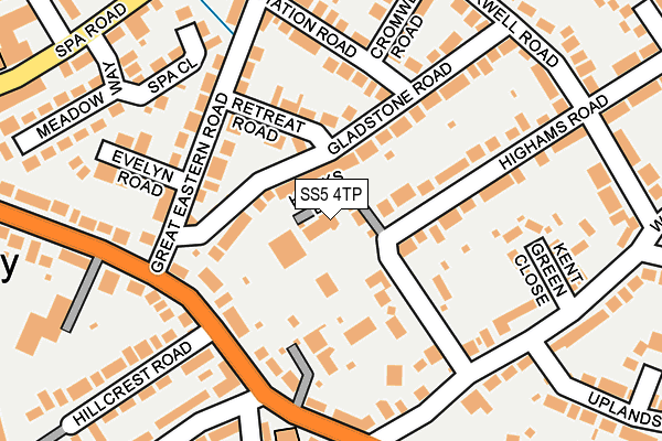 SS5 4TP map - OS OpenMap – Local (Ordnance Survey)