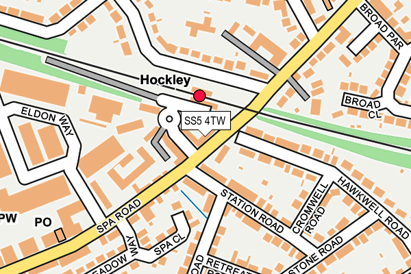 SS5 4TW map - OS OpenMap – Local (Ordnance Survey)