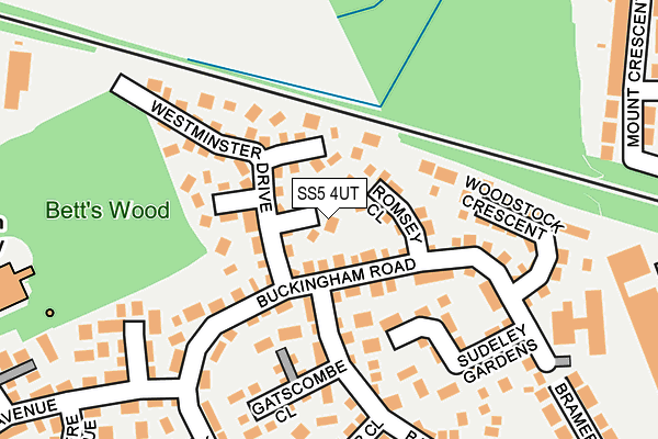 SS5 4UT map - OS OpenMap – Local (Ordnance Survey)