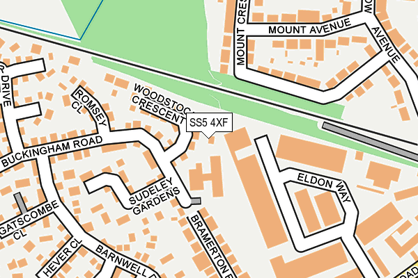 SS5 4XF map - OS OpenMap – Local (Ordnance Survey)