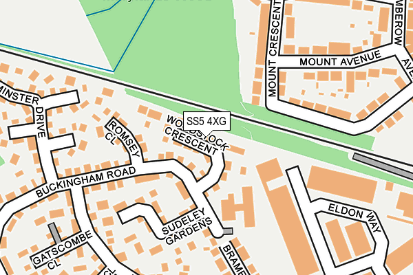 SS5 4XG map - OS OpenMap – Local (Ordnance Survey)