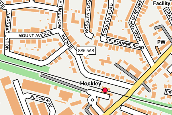 SS5 5AB map - OS OpenMap – Local (Ordnance Survey)