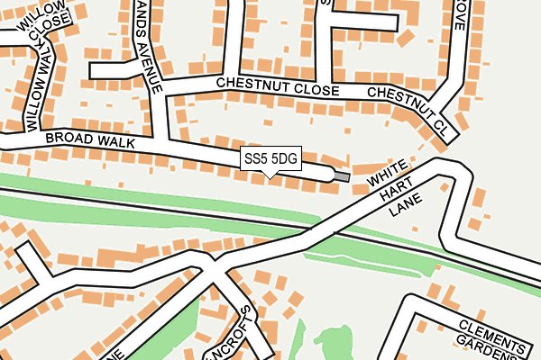 SS5 5DG map - OS OpenMap – Local (Ordnance Survey)