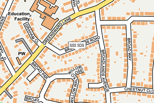 Map of HELLO AESTHETICS HOCKLEY LTD at local scale