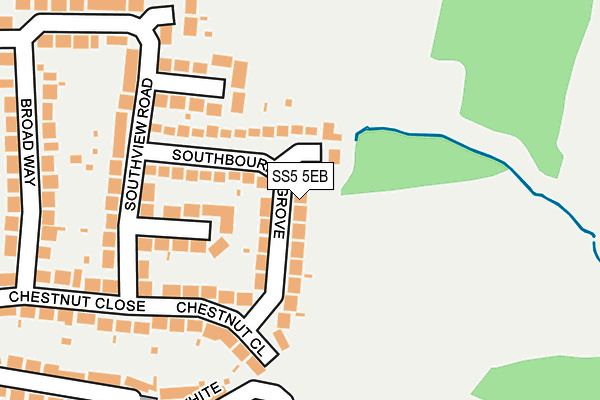 SS5 5EB map - OS OpenMap – Local (Ordnance Survey)