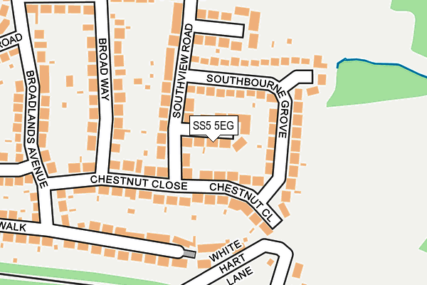 SS5 5EG map - OS OpenMap – Local (Ordnance Survey)