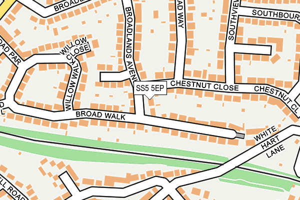 SS5 5EP map - OS OpenMap – Local (Ordnance Survey)