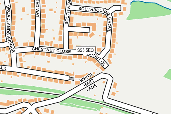 SS5 5EQ map - OS OpenMap – Local (Ordnance Survey)