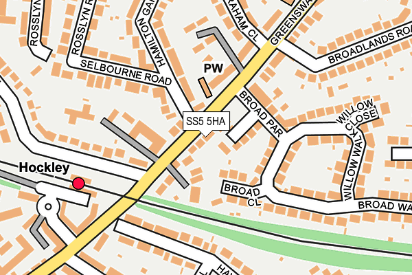 SS5 5HA map - OS OpenMap – Local (Ordnance Survey)