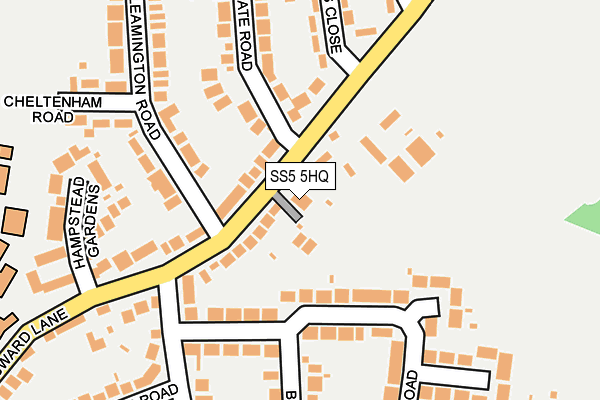 SS5 5HQ map - OS OpenMap – Local (Ordnance Survey)